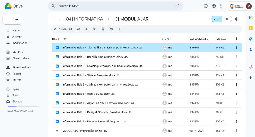 Download Modul Ajar Informatika Fase E Kelas 10